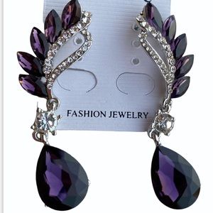 Women’s PLMM Purple zirconia earrings
